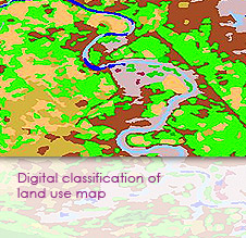 Digital classification of land use map